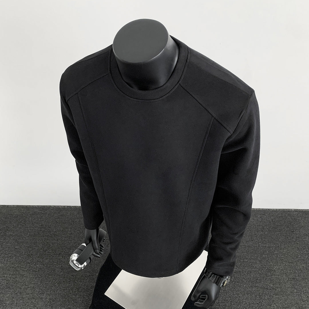 Herren Sweatshirt mit strukturierten Nahtdetails und Rundhalsausschnitt Shop Nory