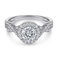 Damen Ring mit funkelndem Solitär und kunstvollem Zirkonbesatz Shop Nory