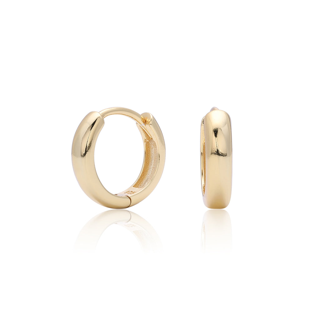 Damen Creolen mit modernem, geschwungenem Design aus hochwertigem 925 Sterling Silber Shop Nory