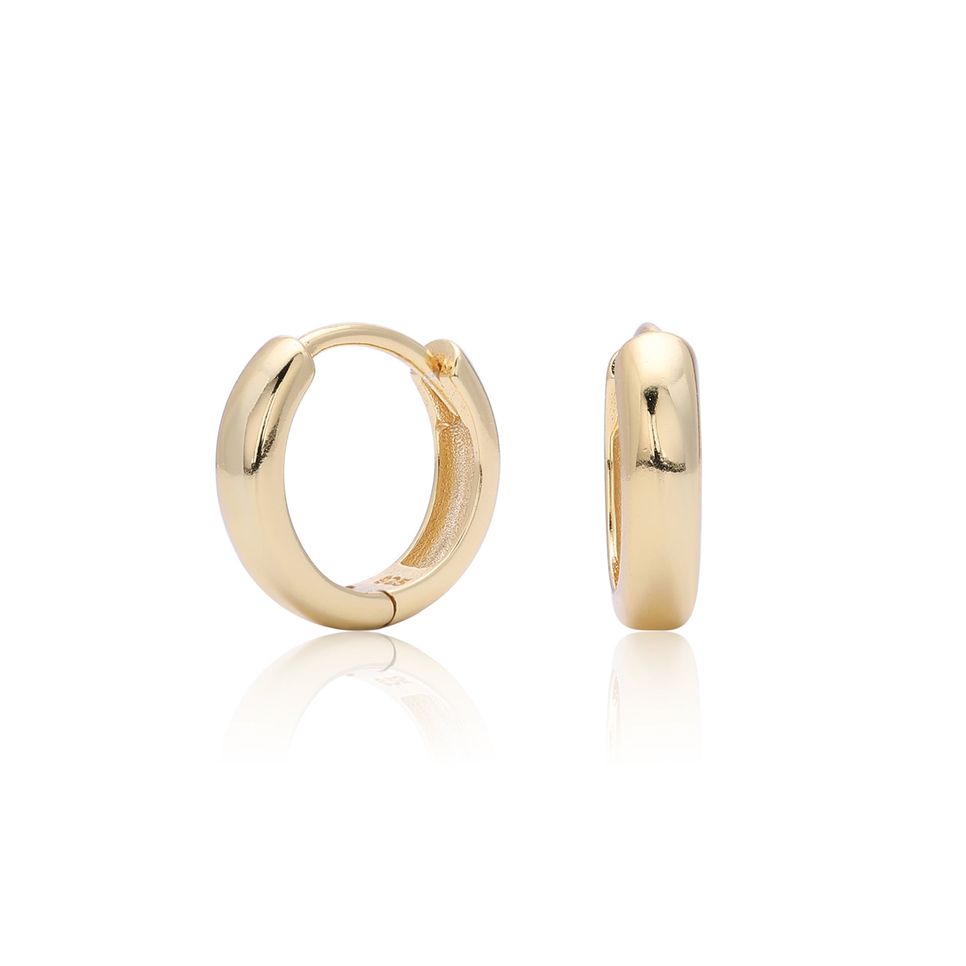 Damen Creolen mit modernem, geschwungenem Design aus hochwertigem 925 Sterling Silber Shop Nory
