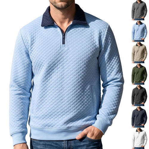 Herren Stepppullover mit Troyerkragen und Halbzip Shop Nory