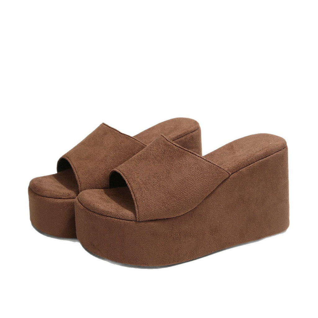 Damen Wedge-Pantoletten mit transparentem Obermaterial und komfortabler Sohle