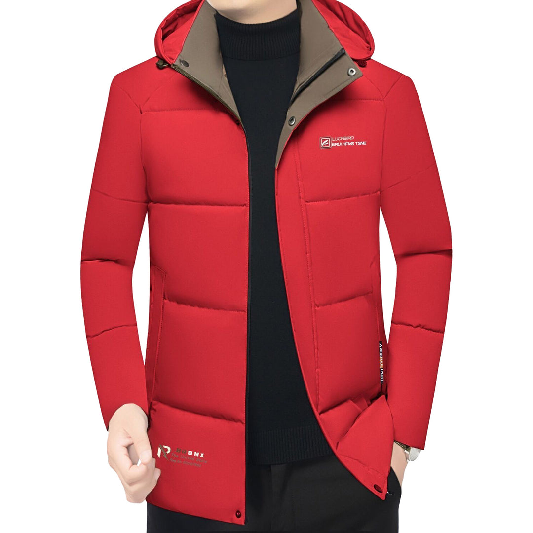 Herren Wattierte Stehkragenjacke mit wasserabweisender Oberfläche und Reißverschlusstaschen Shop Nory