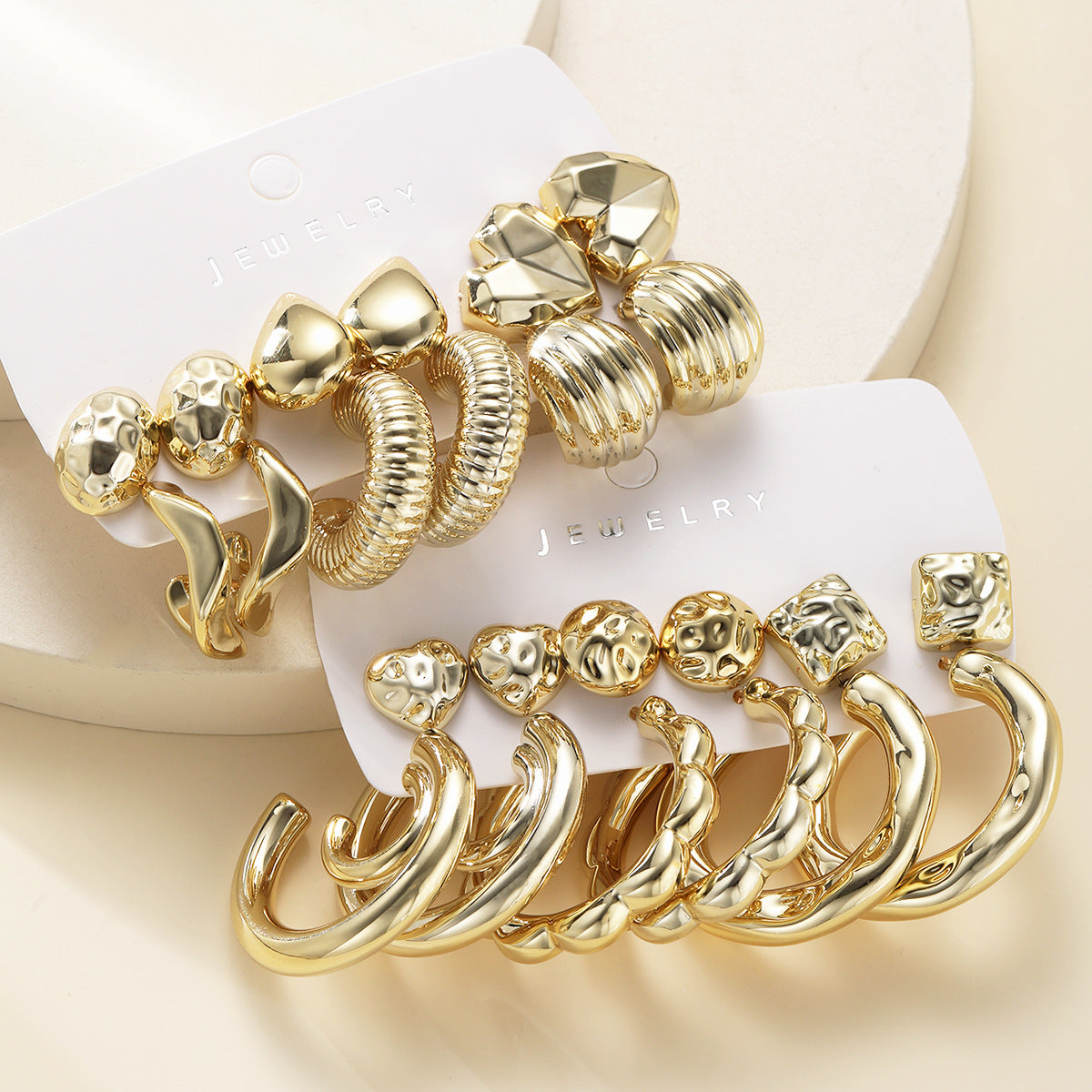 Damen Ohrringe Set mit vielfältigen Designs und kreativen Metallic-Elementen Shop Nory