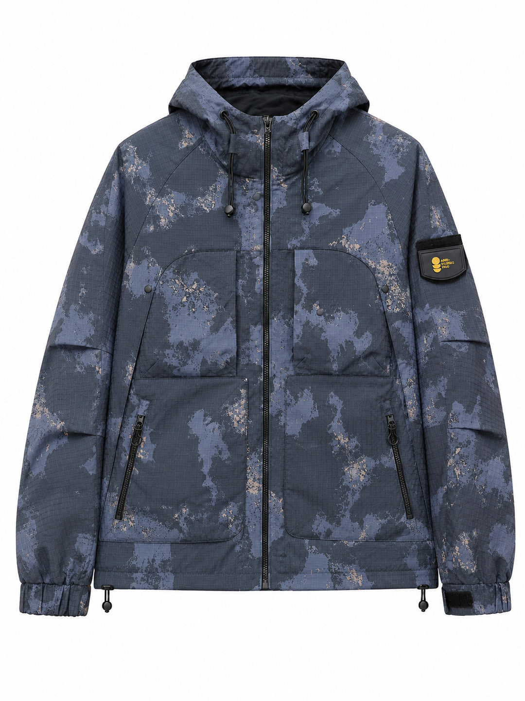 Herren Technische Camouflage-Outdoorjacke mit Kapuze, Ripstop und Multifunktionstaschen Shop Nory