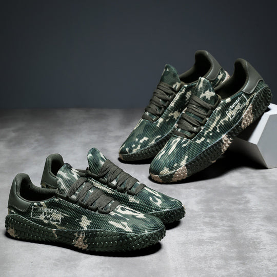 Herren Camouflage Strick-Sneaker mit griffiger Wabenprofilsohle und gepolstertem Knöchelkragen Shop Nory