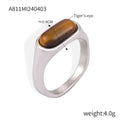 Damenring mit eingelegtem Tigerauge Shop Nory