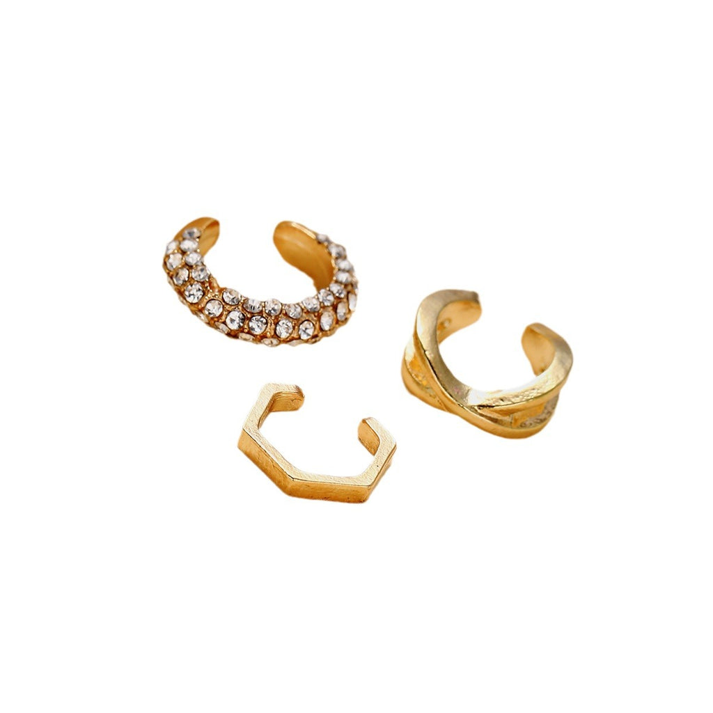 Damen Ohrringe Set aus funkelnden Zirkonia und elegantem Metallrahmen Shop Nory