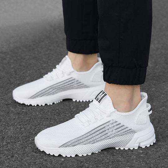 Herren nan atmungsaktive Stricksneaker mit profilierter Laufsohle und gepolsterter Fersenmanschette