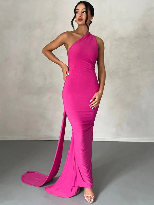 Damen Elegantes Wickelkleid mit asymmetrischem Saum und figurbetontem Schnitt