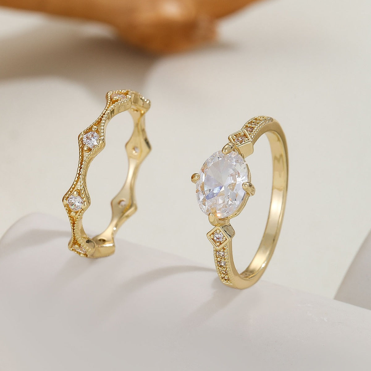 Damen Ringset mit funkelndem Design Shop Nory