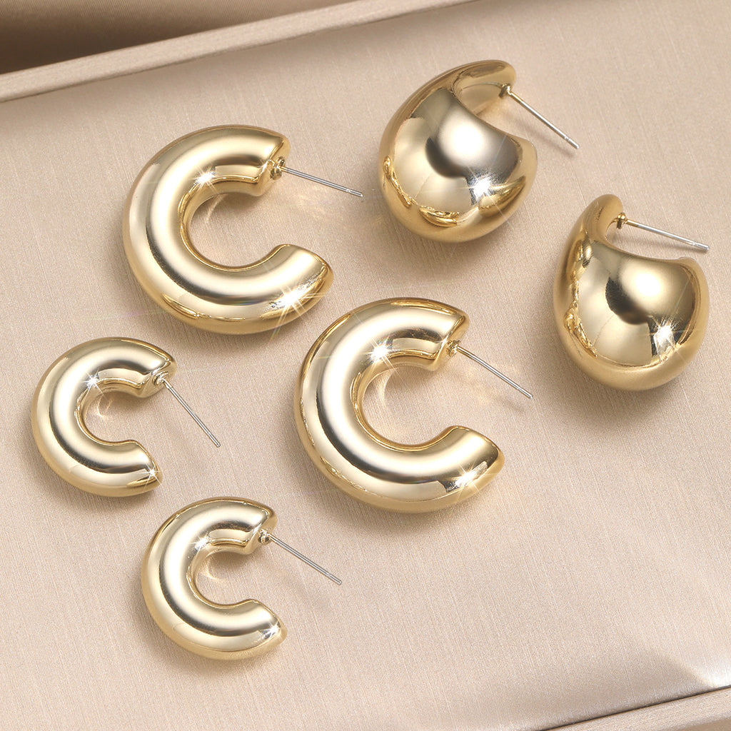Damen skulptierte Modeschmuck-Ohrringe Shop Nory