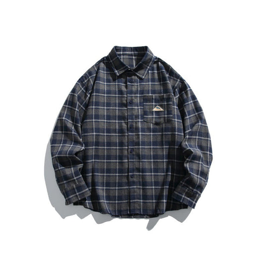 Herren Karierte Flanell-Hemdjacke im Overshirt-Look mit Brusttasche Shop Nory