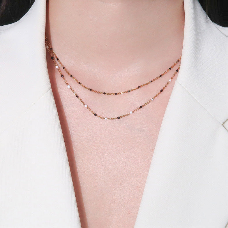 Frauen Zierliche Bunte Perlen Choker Halskette Shop Nory