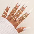 Damen Ring-Set mit kreativen Designs und funkelnden Akzenten Shop Nory