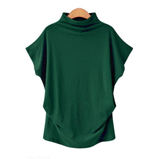 Damen Drapiertes Oversize-Top Stehkragen