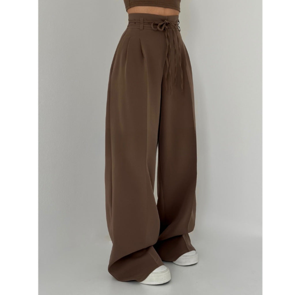 Damen Weite Hochbund-Hose mit raffinierter Drapierung