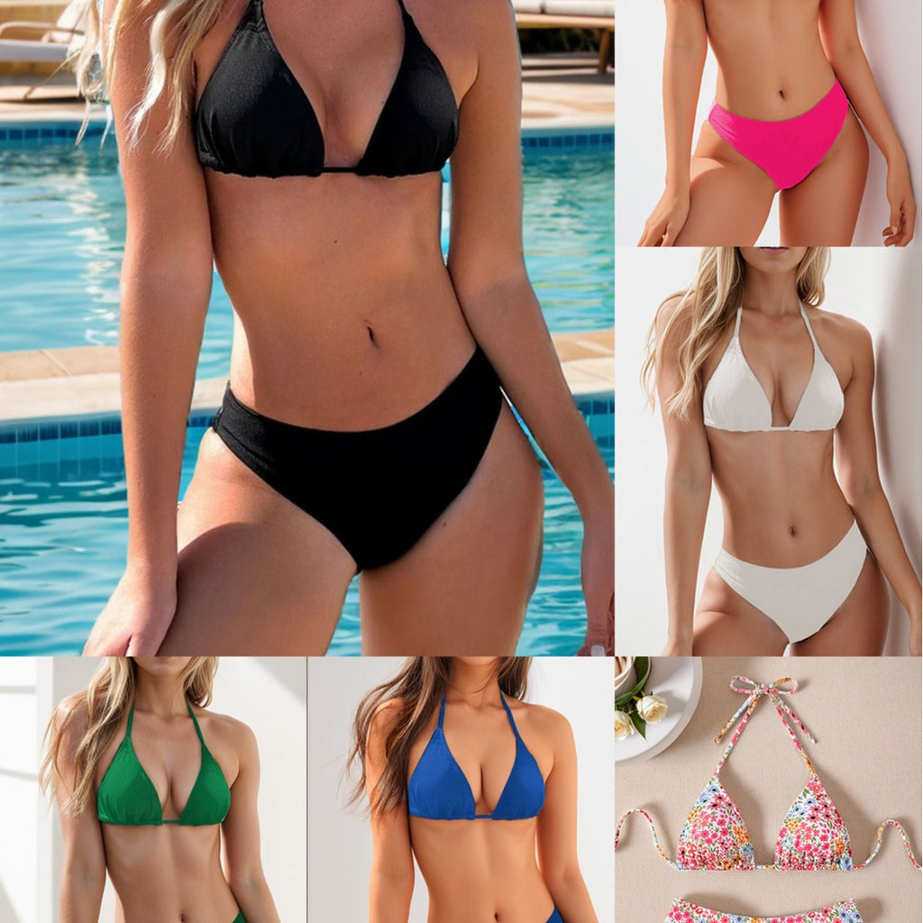 Damen Triangel-Bikini mit eleganter Schnittführung und verstellbaren Trägern