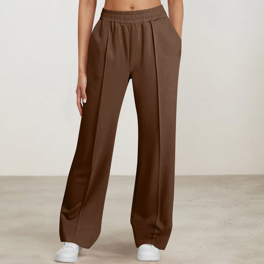 Damen nan elegante Bundfalten-Hose mit hohem Komfortbund, Bügelfalte und seitlichen Eingrifftaschen Shop Nory