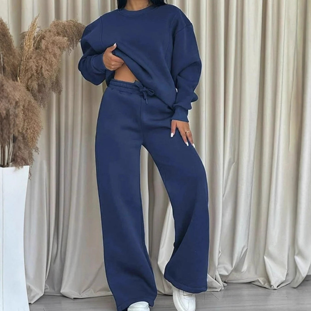 Damen nan lässiges Oversize Sweatshirt und weite Jogginghose Set Shop Nory