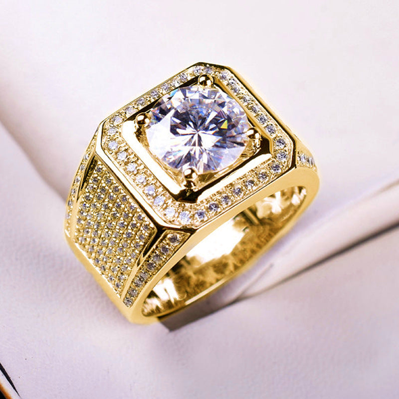 Damen Funkelnder Eleganter Ring mit quadratischem Design Shop Nory