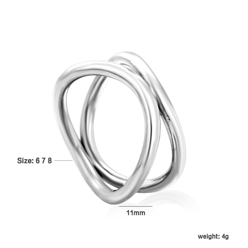 Damen hochwertiger und eleganter Ring mit geschwungenem Design Shop Nory