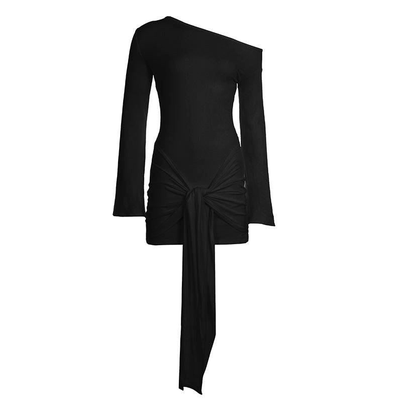 Damen nan tailliertes Wickelshirt mit weiten Trompetenärmeln und extra langem Bindeband Shop Nory