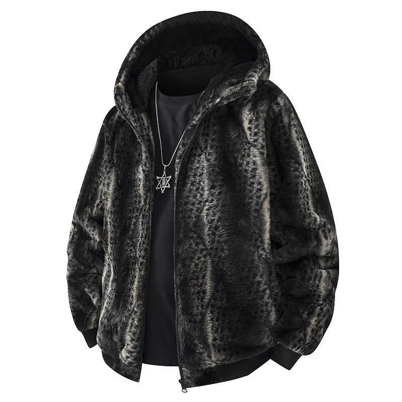 Herren Fleece Jacke mit Kapuze Shop Nory
