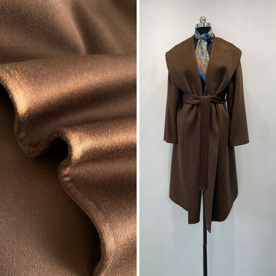 Damen Luxe Langhaarmantel aus Wolle-Mischung Shop Nory