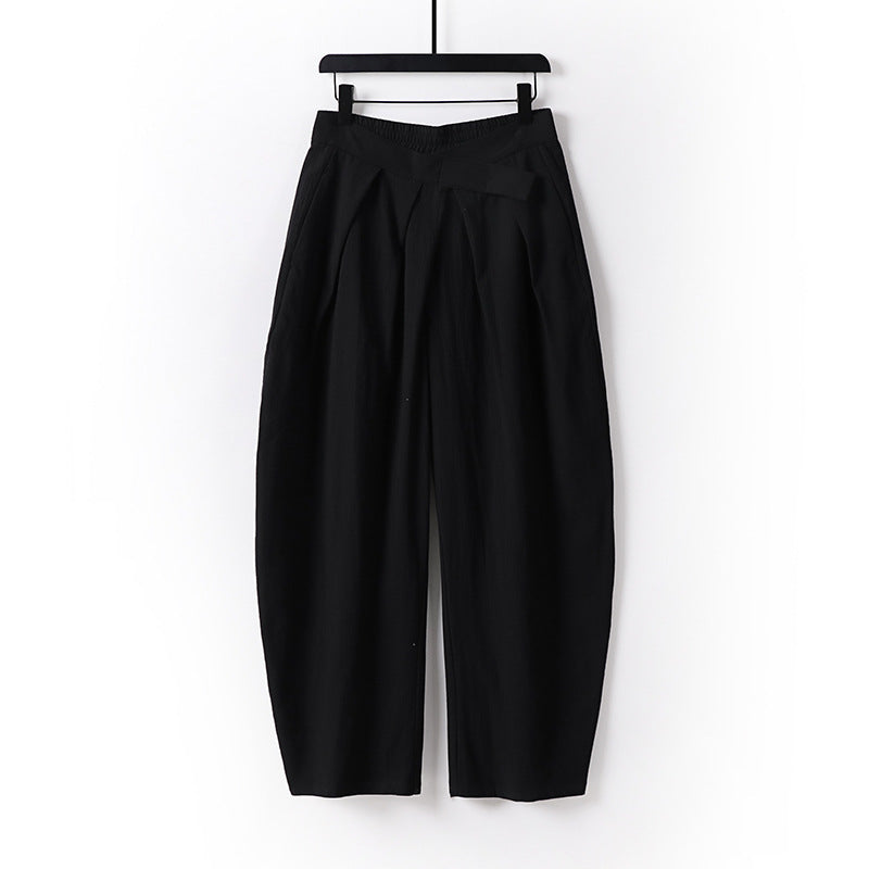 Damen Hochgeschnittene Culotte-Hose mit Bundfalten und elastischem Taillenbund Shop Nory