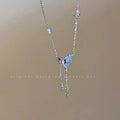 Damen Elegante und filigrane Kette mit Schmetterling Shop Nory