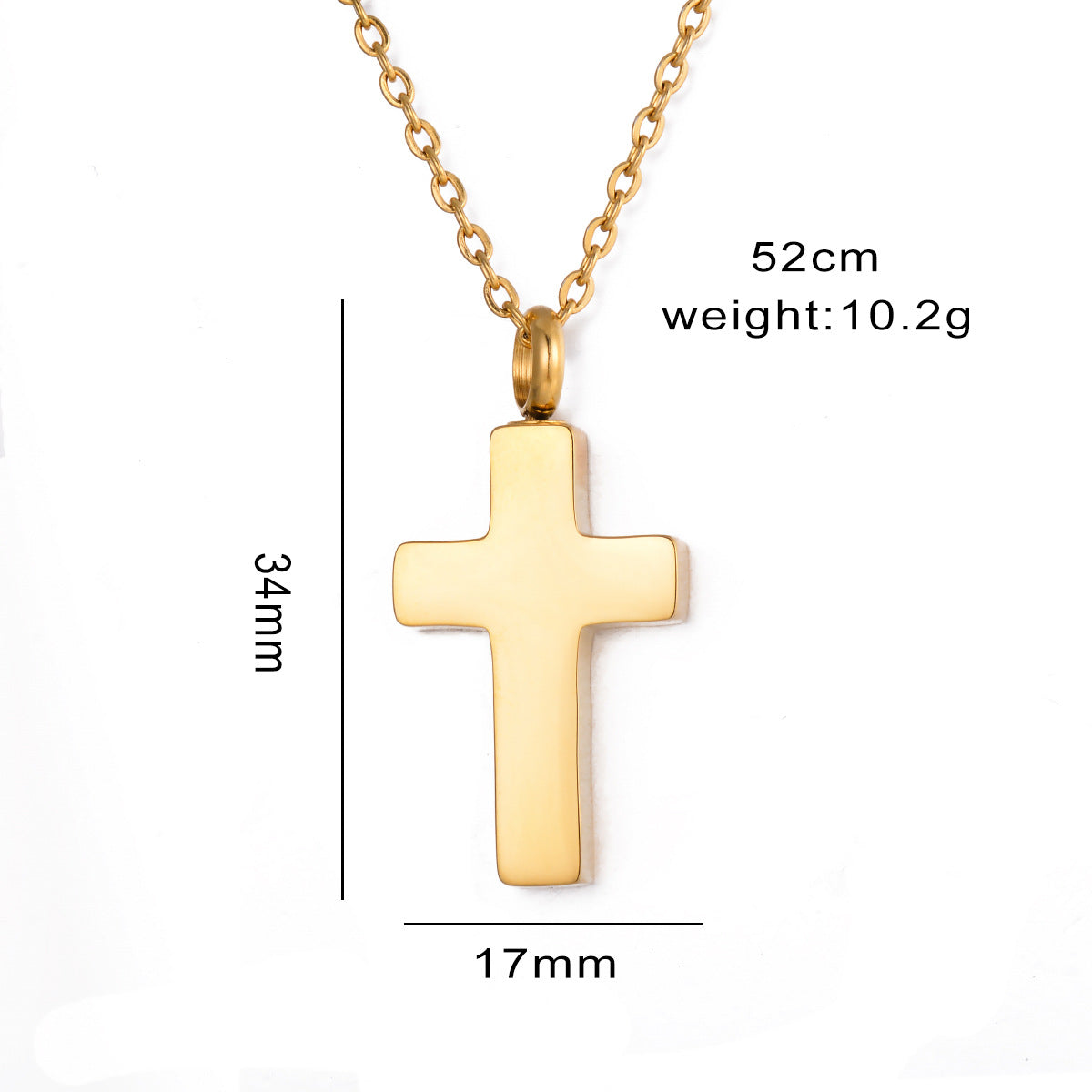 Damen Halskette mit stilvollem Kreuzanhänger aus hochwertigem Metall Shop Nory