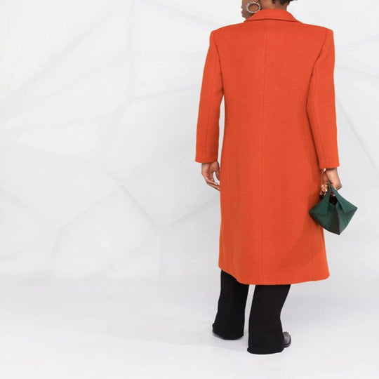 Damen Maxilanger Wollmix-Longcoat mit schlanker Nahtführung und verdeckten Eingrifftaschen Shop Nory