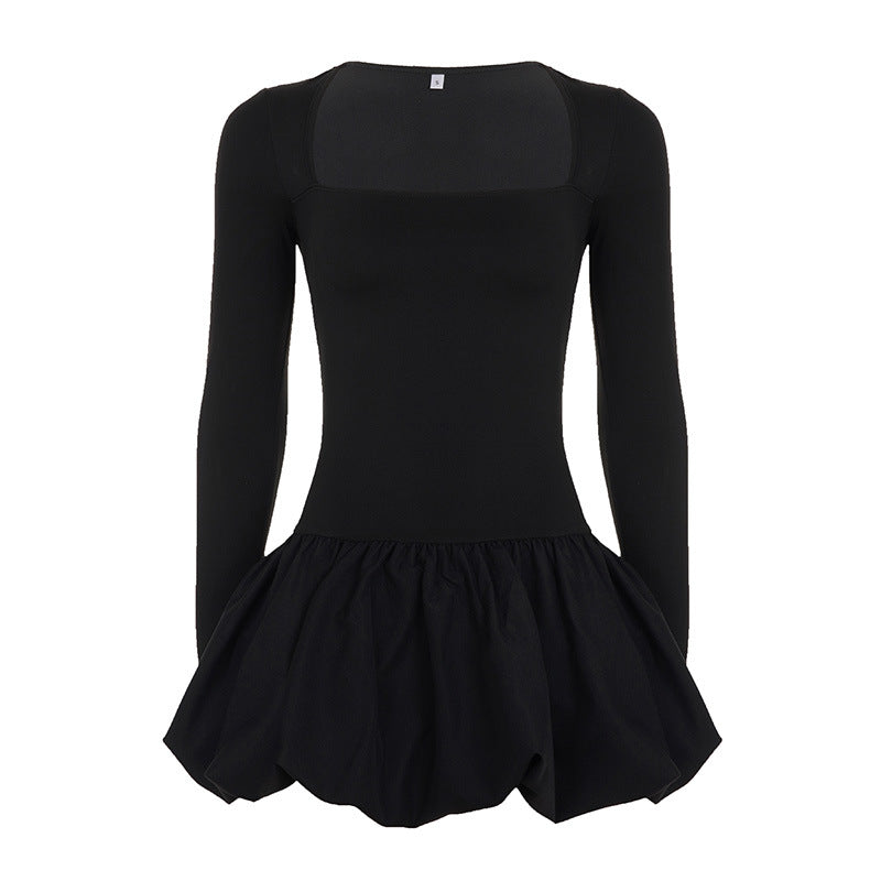 Damen nan figurbetonter Ballett-Body mit langem Arm und gerafftem Tulpenrock Shop Nory