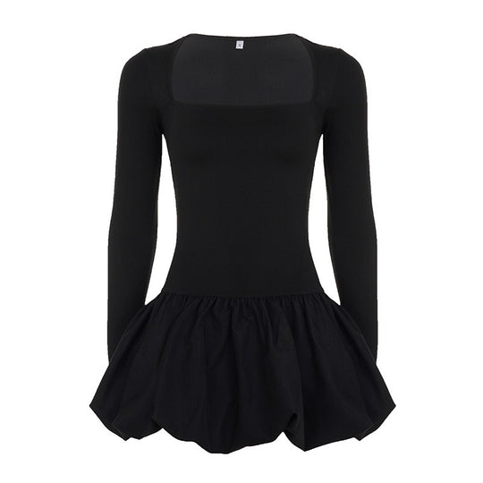 Damen nan figurbetonter Ballett-Body mit langem Arm und gerafftem Tulpenrock Shop Nory