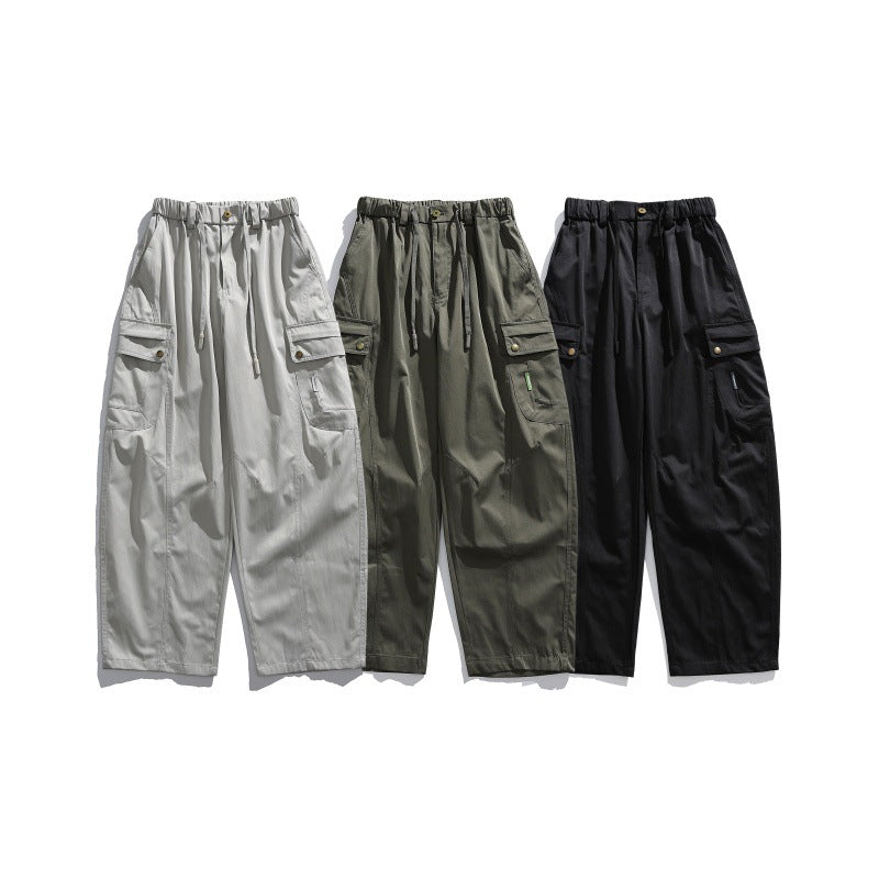 Herren Cargo-Hose mit elastischem Bund, Tunnelzug und multiplen Utility-Taschen Shop Nory