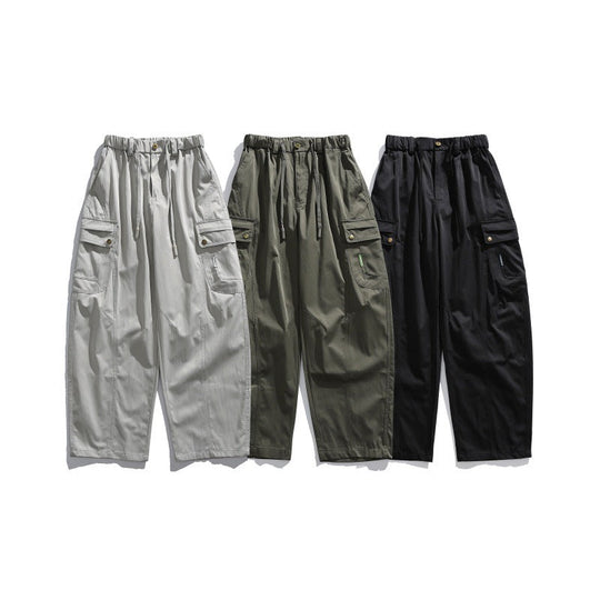 Herren Cargo-Hose mit elastischem Bund, Tunnelzug und multiplen Utility-Taschen Shop Nory