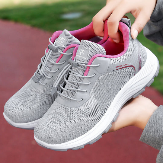 Damen nan leichter atmungsaktiver Strick-Walking-Sneaker mit Schnellzug-Kordel und gedämpfter EVA-Zwischensohle Shop Nory