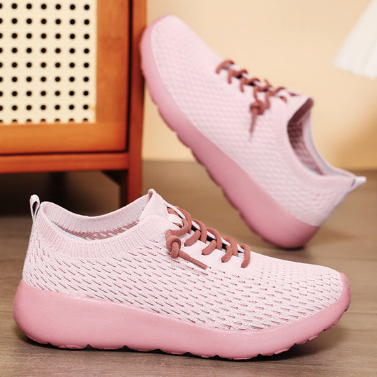 Damen Leichte und flexible Strick-Sneaker mit rutschfester Sohle