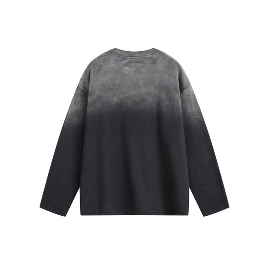 Unisex Oversize-Longsleeve Sweatshirt mit Dip-Dye, großflächigem Grafikprint und Brusttasche Shop Nory