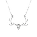 Damen filigrane Halskette mit elegantem Geweih-Anhänger Shop Nory