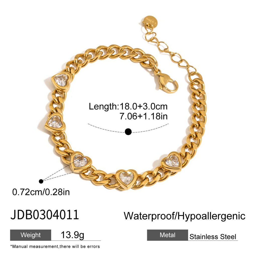 Damen Armband mit funkelnden Zirkonia und wasserfestem, hypoallergenem Design Shop Nory