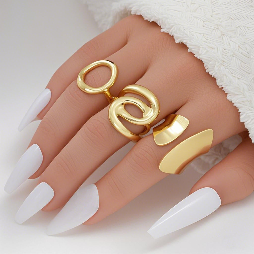 Damen Ring-Set mit einzigartigen Designs und eleganten Zierdetails Shop Nory