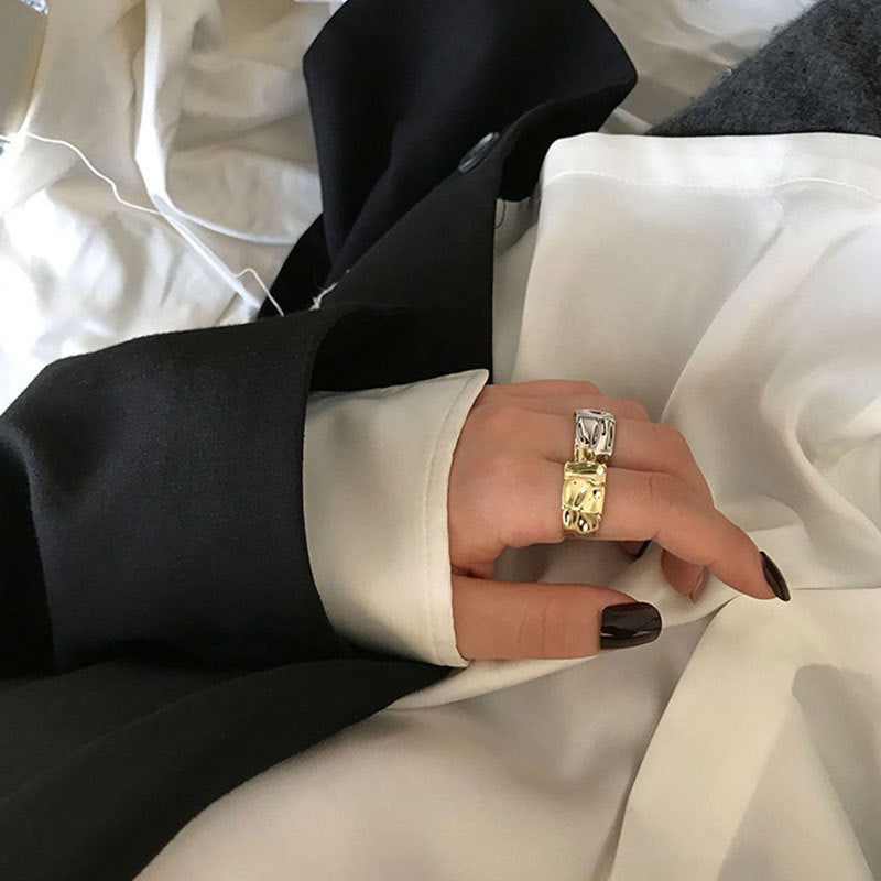 Damen Breiter Schmuckring mit geschwungenem Design Shop Nory