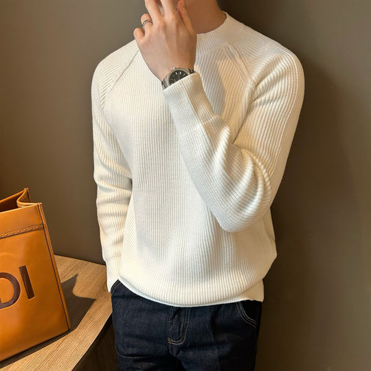 Herren Feinstrick-Henley-Pullover mit Raglanärmeln und feiner Rippstruktur Shop Nory