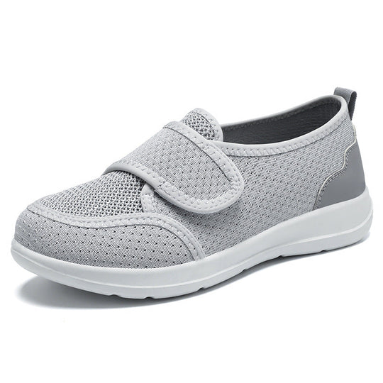 Damen Bequeme Slip-On Sportschuhe mit elastischem Klettverschluss und atmungsaktivem Mesh-Obermaterial Shopnory