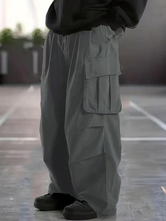 Herren Baggy-Cargohose im Oversize-Utility-Style mit elastischem Bund & Mehrfachtaschen Shop Nory