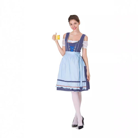 Damen nan tradicionales Oktoberfest Dirndlkleid mit Schürze Shop Nory