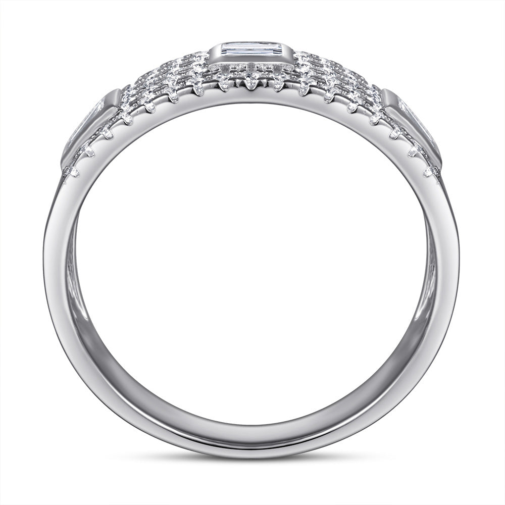 Damen luxuriöse Zirkonia Schmuckring Shop Nory
