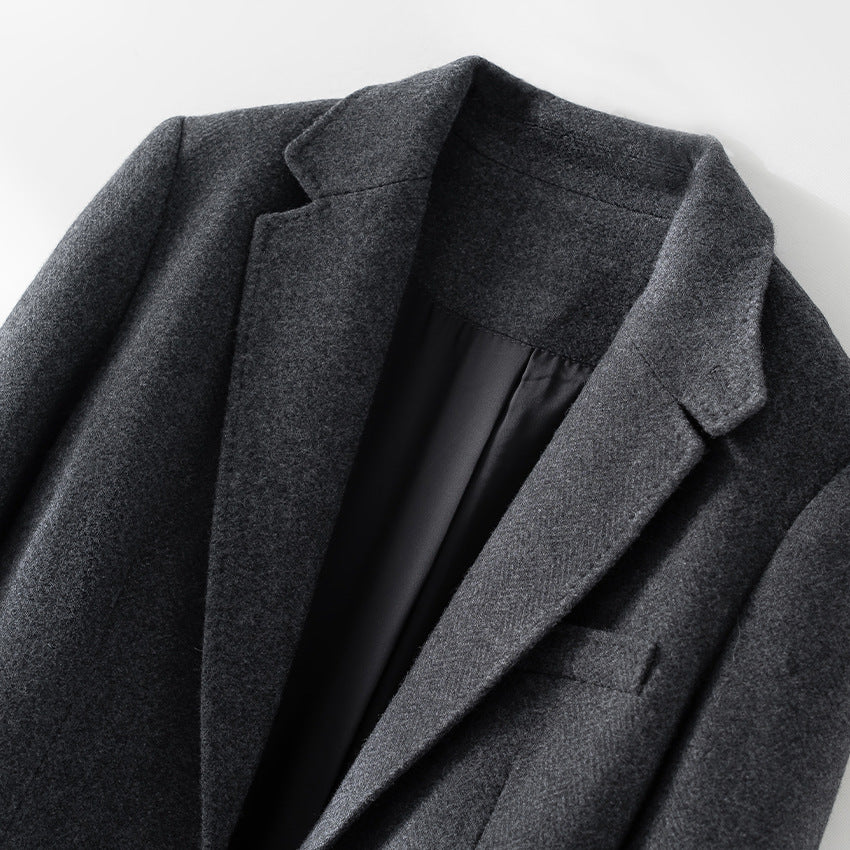 Damen Halbgefütterter Ein-Knopf-Wollmix-Blazer mit abgerundetem Saum Shop Nory